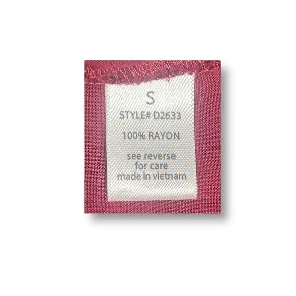 Active USA S Burgundy Collared Shirt Dress High Low Hem Mini Preppy Office Work - Picture 6 of 8